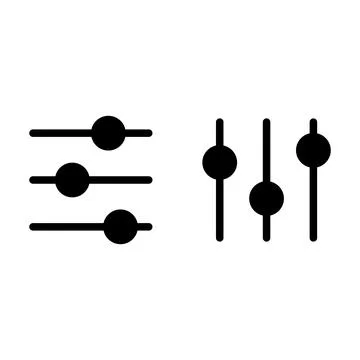 More menu icon vector. Black symbol on white background. Flat style. Stock Illustration