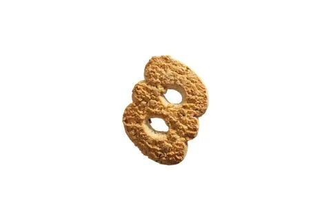 More than one biscuits in white background Stock Photos