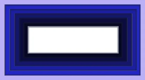 More Than One Rectangle Frames In Blue Shades. Stock Illustration