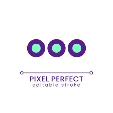More options button pixel perfect RGB color ui icon 스톡 일러스트