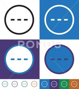 More Options Dot Button, Web Menu Icon. Stock Illustration