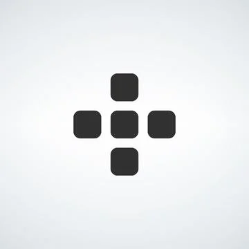 More or settings icon. Dots Vector Icon. cross symbol. Stock vector illustration Illustrazione stock