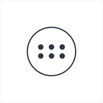 More or settings icon. Dots iin circle Vector Icon. Stock vector illustration Stock Illustration