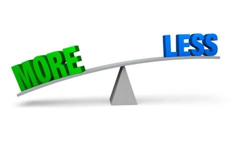 More outweighs less Stock Illustration