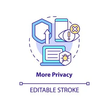 More privacy concept icon Stock Illustration