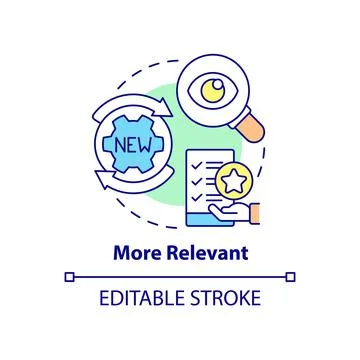 More relevant concept icon Illustrazione stock