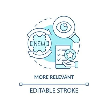 More relevant turquoise concept icon Illustrazione stock