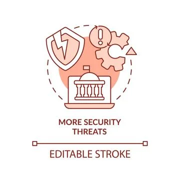 More security threats red concept icon 스톡 일러스트