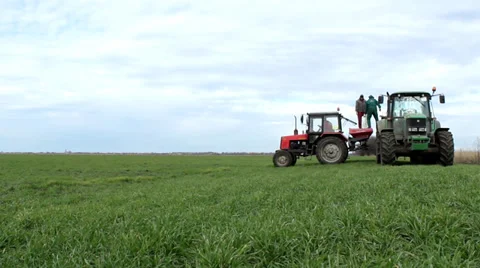 More sequences in one video PEOPLE FULL TRACTOR WITH MINERALS Video stock 35171845