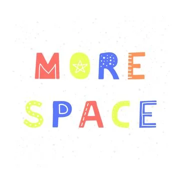 More space poster. Stock Illustration