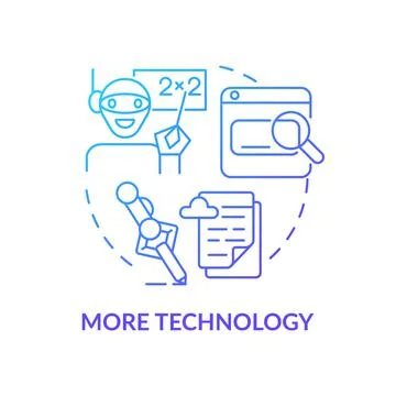 More technology blue gradient concept icon Stock Illustration