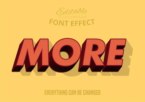 More text, editable text style Stock Illustration