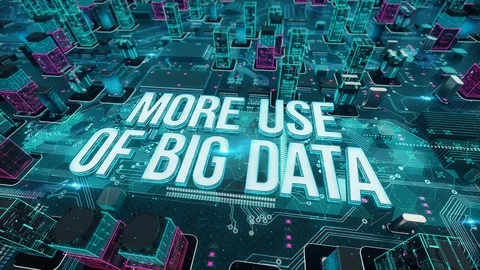 More use of Big Data digital technology hi-tech concept Stock Footage 110287188