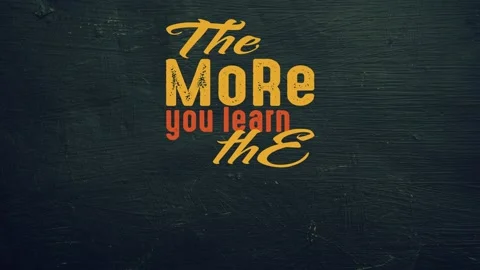 The more you learn the more you earn Stock Footage 220383036