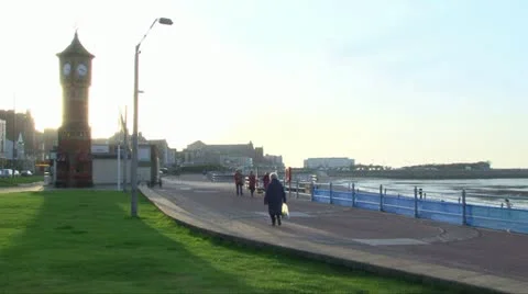 Morecambe Seafront Stock Footage 11129560