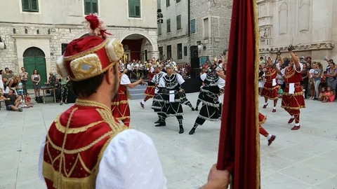 Moreska sword dance Stock-Footage 95154346