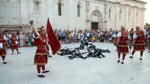 Moreska sword dance Stock-Footage 95286521