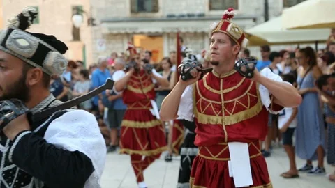 Moreska sword dance Stock-Footage 95288602