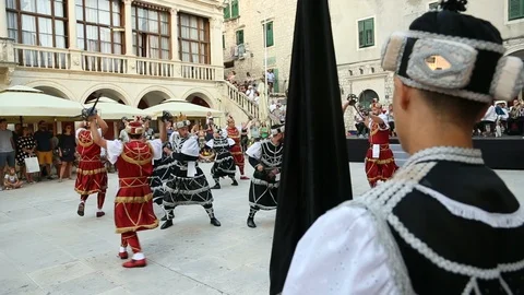 Moreska sword dance Stock-Footage 95298524