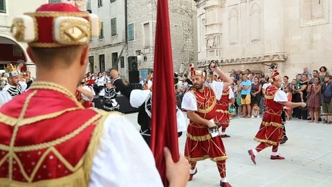 Moreska sword dance Stock-Footage 95328326