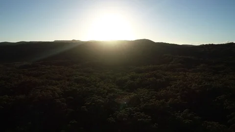 Moreton sunset Fly over Stock Footage 121861196