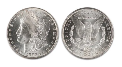 Morgan Silver Dollar. Stock Photos