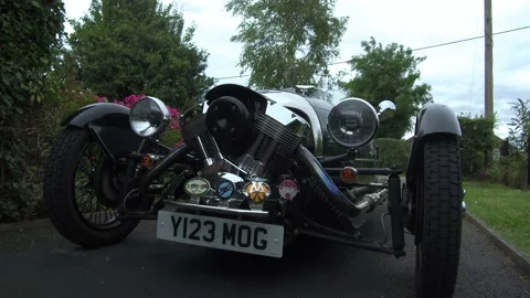 Morgan Three Wheeler car Stock Footage 168488483