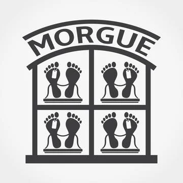 Morgue building abstract vector illustration Stock Illustration
