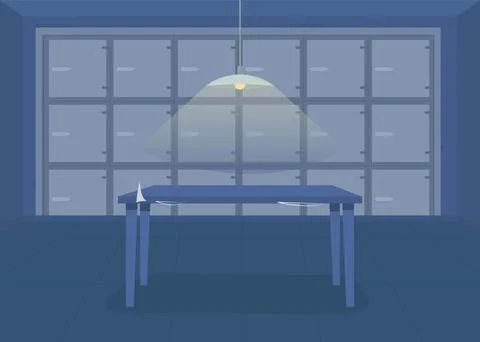 Morgue flat color vector illustration Stock Illustration