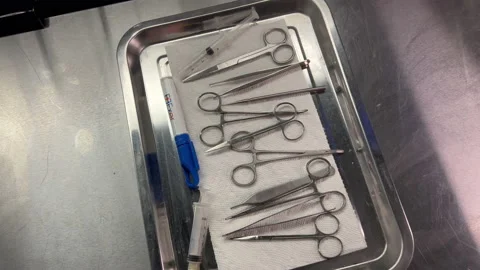Morgue, surgical tools  Stock Footage 229756225