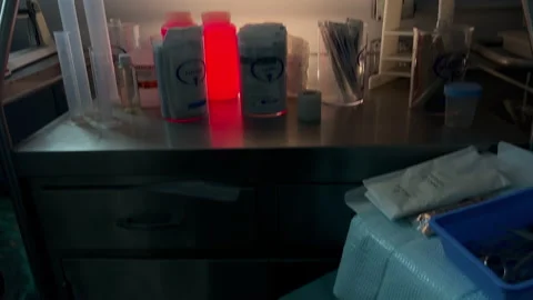 Morgue, vials cinamatic Stock Footage 229746917