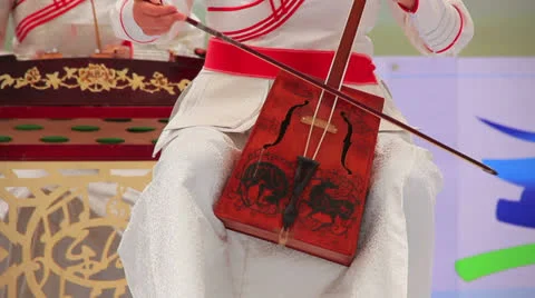 Morin Khuur, Mongolian bowed stringed instrument. Video stock 32423672