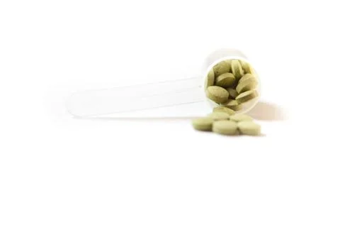 Moringa tablets 스톡 사진