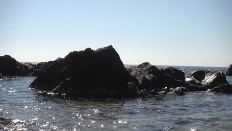 In the Morisca cove of Tossa de Mar, Costa brava Stock Footage 111421721