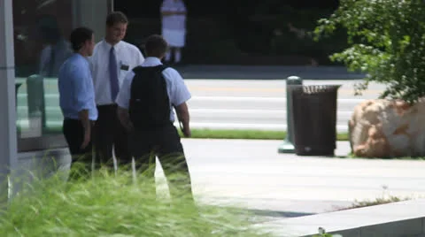Mormon Missionaries Stock Footage 25601357