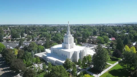 Mormon temple in Idaho Falls 스톡 동영상 280522705