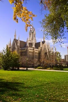 Mormon temple square Stock Photos