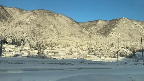 Mornig time snow covered Hakuba mountain Nagano Jaoan 库存影片 296923105