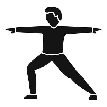 Morning active exercise icon simple vector. Gym fitness Stock Illustration