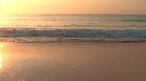 Morning beach Stock Footage 1068057