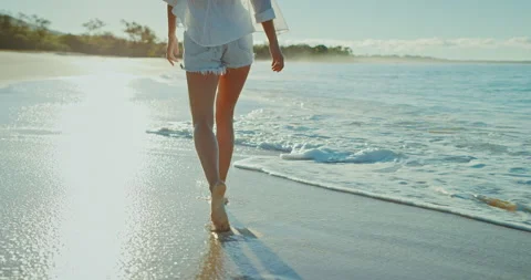 Morning at the Beach Stock Footage 155710671