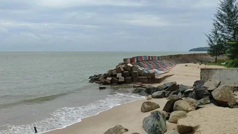 Morning beach views Stock Footage 300319210