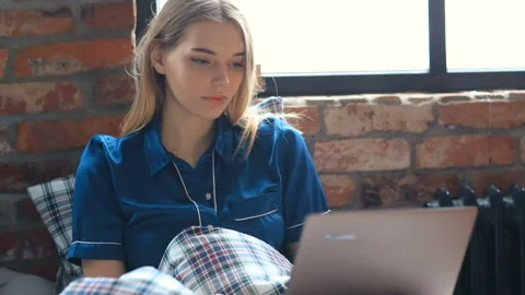 Morning in bed Stock Footage 104863751
