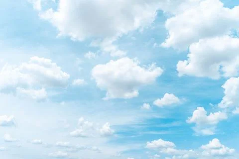 Morning blue sky with clouds Stock Photos