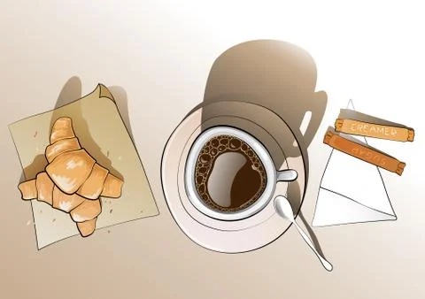 Morning breakfast Stock Illustration