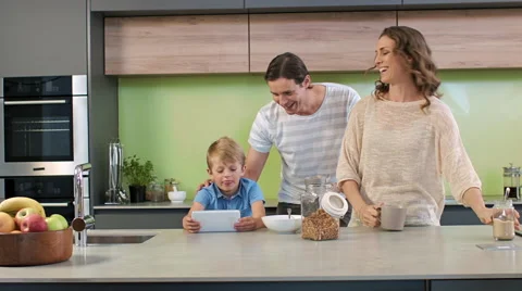 Morning breakfast routine Stock Footage 60789410