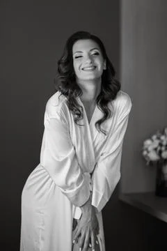 Morning of the bride with the creation of the image Stock Photos