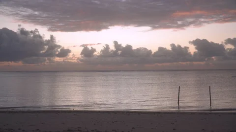Morning At A Calm Beach Stock Footage 170476589