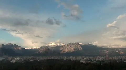 Morning city panorama 2 Stock Footage