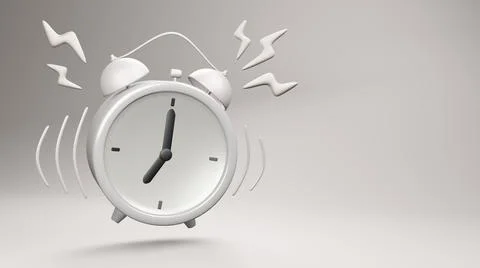 Morning clock ring Illustrazione stock